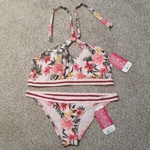MAKE OFFER ~ ☀️🏖 NWT HULA HONEY sz LG top/Med bikini bottoms, $68
